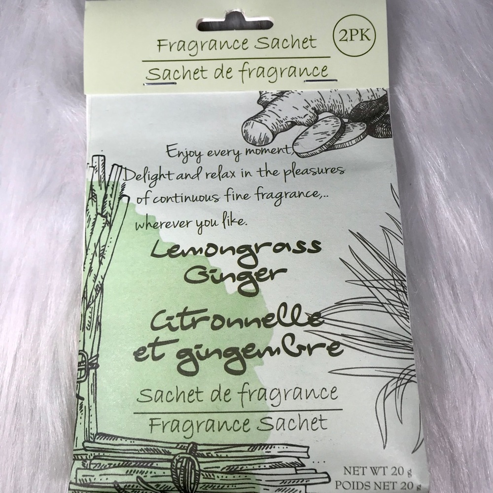 Fragrance Sachets Lemongrass Ginger Scent
